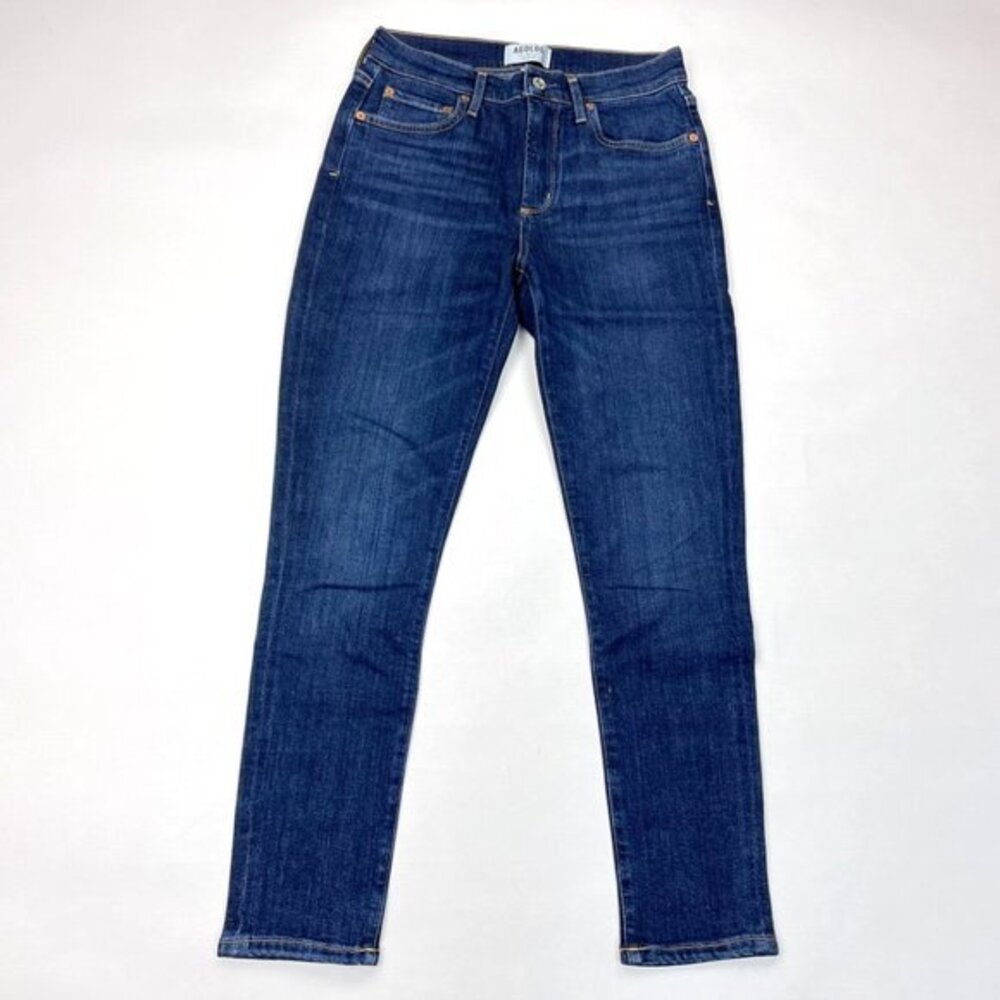 Agolde LA Sophie High Rise Skinny Crop Jeans Women 27 EUC Stretch Cotton Pockets